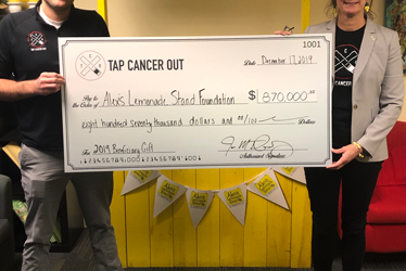 Tap Cancer Out Presents Alex’s Lemonade Stand with $870,000 Gift