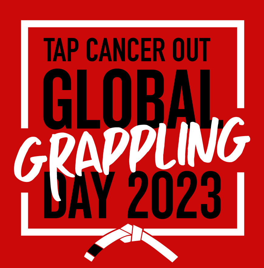 global grappling day 2023 logo, red square with black and white text